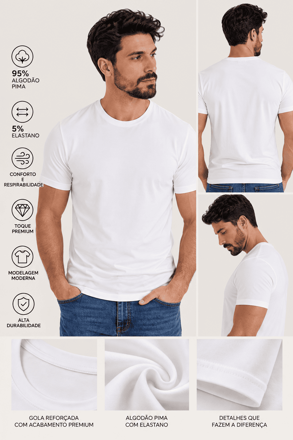 Camiseta Pima Arautus - vista traseira